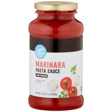 아마존 브랜드 - 해피 벨리 저염 마리나라 소스 24 온스 Amazon Brand - Happy Belly Low Sodium Marinara Sauce 24 Ounce, 1개