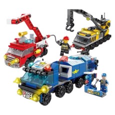 【台灣現貨】6合1樂樂兄弟袋裝積木，兒童積木玩具，兼容某高，創意拼裝，提升想像力與動手能力, 1套裝