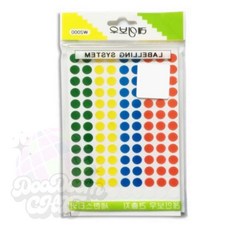 둠칫 혼합 원형 견출지 8mm 12장