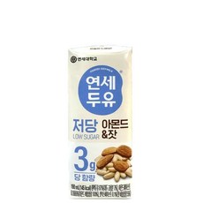 연세두유 저당 두유 190ml 아몬드&잣 48팩, 48개
