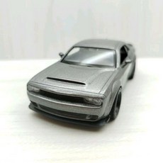 道奇 DODGE 挑戰者 1:36 鐵灰色 合金迴力模型車 收藏玩具, 1個