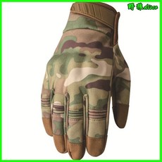 全指運動手套 戶外登山防護騎行手套 觸屏防滑防風抗震戰術手套, OD/軍綠色,M, 1個