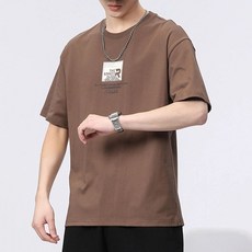 투니스 남성 라운드넥 프린팅 루즈핏 반소매 티셔츠