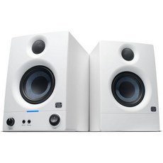 PreSonus Eris 3.5 스튜디오 모니터화이트 페어링 - 3.5인치 파워 서가 스피커 스테레오 데스크톱 컴퓨터 근거리 음악 제작 오디오 믹싱 녹음, 3.5" (White), Gen 2 (2024 Model)