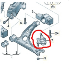 938嚴選 FAG GOLF CADDY JETTA TOURAN A3 前三角架 提升操控與穩定性 優質汽車零件, 1個, 單買三角架和尚頭