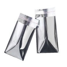 銀色自黏袋 自黏袋 打包袋 包裝袋 小卡包裝袋 自封袋 平口袋 小卡 包材, 1個, 銀色自黏袋8x10+3cm(100入)