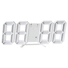 LED立體電子時鐘，具備溫度與日期顯示功能, 白色