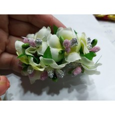 新小朵大花蕊圓滿花1把5朵*4 乾燥壓花材料包 台灣現貨速發 DIY手工藝品裝飾 圓滿花, 米色
