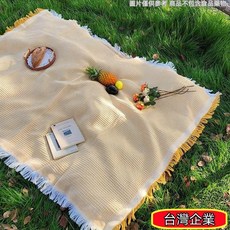 家居好物 戶外 野餐 地墊 亞麻布 桌布 露營 蓋毯 氛圍 桌布 野餐墊 郊遊 汽車 後備箱墊, 野餐墊-灰色（優質棉紗）,180X380
