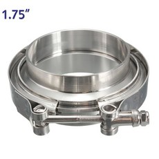 배기관 클램프 스테인레스 스틸 304용 암수 플랜지 디자인이 있는 튜버 배기 밴드, 2)1.75inch