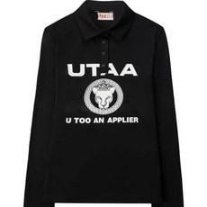 새로운 여성 스포츠웨어 골프에서 영감을 받은 긴팔 폴로 셔츠 프린트 또는 단색 편안하고 활용도 높은 디자인.