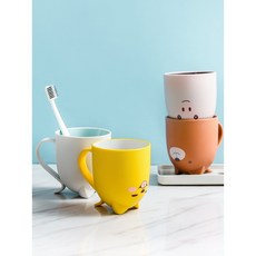 丹丹悅生活 卡通漱口杯 可愛動物造型 兒童成人皆適用, 1個, 卡通漱口杯-小粉豬