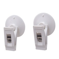 藍色吸盤夾 兩入組, 白色, 30個