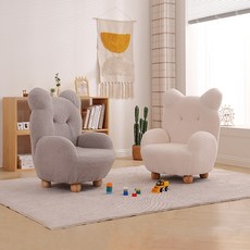 곰돌이체어 인테리어 동물 스툴 귀여운 의자 인테리어, 핑크 작은 곰 분리 세탁 가능