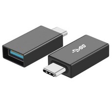 勁祥科技 OTG轉接頭 Type-C公轉USB3.0母 平板電腦安卓手機適用 隨身碟滑鼠主機 充電傳輸數據, 1個, 黑色