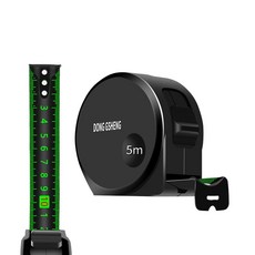 헬로제인 고정밀 탄소강 미끄럼방지 형광 줄자 (19mm x 5m), 2개