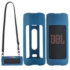 JBL Grip 휴대용 블루투스 스피커와 호환되는 실리콘 커버 케이스 어깨 스트랩이 있는 보호 스피커용 무선 스피커 액세서리 (블루) 330241, JBL Grip 휴대용 블루투스 스피커와 호환되는 실리