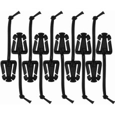 10개의 웹 도미네이터 몰 스트랩 키퍼와 신축성 있는 스트링 전술 슬링 키퍼 클립 파우치 포함 야외 장비, Black