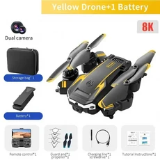 MIJIA G6 드론 8K 5G 전문 HD 항공 사진 GPS 무지향성 장애물 회피 쿼드콥터 거리, 03 Yellow-Dual-8K-1B, 1개