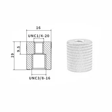 호환 2/4PCS 1/4-20 UNC 3/8-16 M5 M10 변환 너트 프로젝터 브라켓 어댑터 볼 헤드 카메라 삼각대 사진, 01 2PCS, 02 silver 1 4 to 3 8