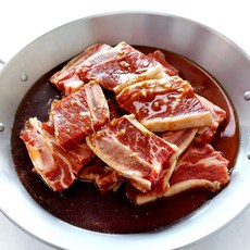 [한입갈비 양념LA갈비 / 피에이미트마켓 서울갈비 / 잘라져서 먹기편한 한입LA갈비], 2개, 500g