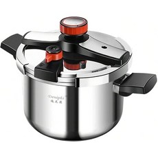 德尼菲Pressure Cooker Panci Presto德國不銹鋼鍋 加厚防爆高壓鍋 壓力鍋燉鍋, 1個, 304/ 22Cm/6公升, 不鏽鋼本色, 6L