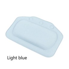 흡착식 목욕 헤드레스트 폼 스펀지 욕조 베개 부드럽고 휴대 내구성 호텔 샤워, 1개, 4. Light blue