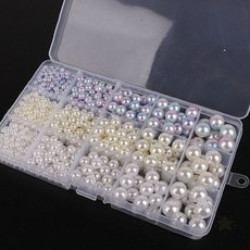 수제 액세서리 제작 진주구슬 세트 목걸이 팔찌 반지 휴대폰줄 DIY 공예 취미용품, 1개, A타입(10종)