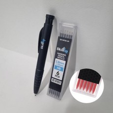 마켓마고Z 마킹용 홀더펜 2.8mm 마킹펜, 2) 홀더심/검정/2.8mm/6pcs/스킬업