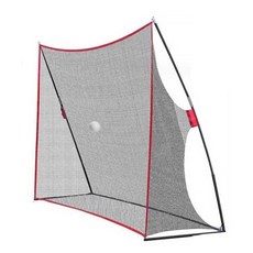 휴대용 골프 네트 망 접이식 어프로치 실내외 대형, 1개, 3m레드150x150cm 패드+7호 아이언