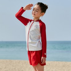 아레나 키즈 스플래시 아동 2부 바지 A5BG1GE06레드