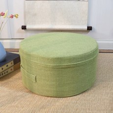 쿠션 방방이 점핑 사각 운동 트램폴린 키높이 점핑쿠션 매트 실내, 지름 40x40 높이 6cm, 원형 스툴 연녹색