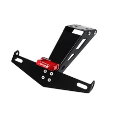 QJMOTOR SRK 600 RR 오토바이 라이센스 플레이트 홀더 방향 지시등 LED가있는 테일 깔끔한 제거기, 01 SRK600-Long-Red