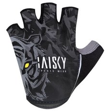 BAISKY百士奇 公路車自行車半指手套 虎威 黑 透氣吸汗 減震防滑 騎行手套, 黑色, 1個