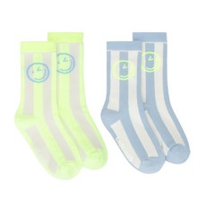 [AK플라자] [래핑차일드] 네온 스트라이프 롱레귤러 삭스