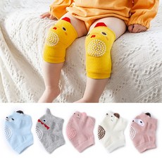 샤인코코 뽀짝 애니멀 아기 무릎보호대 / 유아 신생아 걸음마, 그레이, 1개