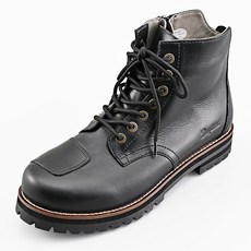 데이턴Daytona 바이크 부츠 라이딩 부츠 남성용 방수 천연 가죽 소가죽 시프트 패드 사이드 지퍼 레이스업 부츠 DS004 WP 블랙 28.0cm 62836