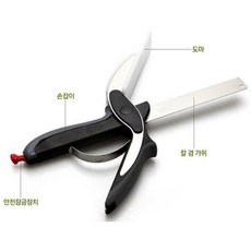 정품/다용도/람작 도마가위 2EA/칼/도마/세척용이 /간편휴대캠핑/요리초보/탈부착, 1개