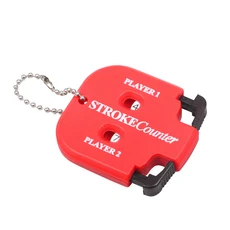 미니 골프 스코어 샷 스트로크 카운터 클리커 키체인 골프 게임 스코어키퍼 골프 액세서리 4 가지 색상, 03 빨간색