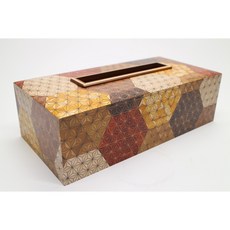 日本寄木細工 衛生紙盒 桌上裝飾品 精細手工藝