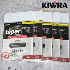 키우라 테이퍼라인 한치 갈치 쇼크리더 텐빈 가지채비, 5개, 투명