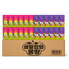튼튼스쿨 X함소아 고칼슘 유기농 푸룬+골든사과 주스 아이음료 혼합, 24개, 120ml
