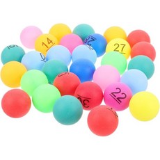 야드웨 30개 컬러풀 빙고 공 속이 빈 플라스틱 파티 용품 게임 추첨 장식 활기찬 숫자 생일 모임용, 야드웨 30pcs 컬러풀 빙고 볼 속이 빈 플라스틱 파