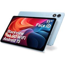 Blackview 블랙뷰 탭90 WiFi 안드로이드 15 태블릿 11인치 12 4+8 확장 GB 램 128GB 저장공간 2TB TF 카드 지원 대형 디스플레이 와이드비드 L1, 11 inches, blue