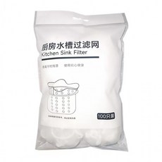 싱크대 배수구 거름망 음식물 쓰레기 필터 주방용 100매 일회용 물막이, 1개