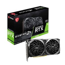 MSI 게이밍 지포스 RTX 3060 12GB 15Gbps GDRR6 192비트 HDMIDP PCIe 4 톡스 트윈 팬 암페어 OC 그래픽 카드(RTX Ventus 2X 12G, (Pack of 1)