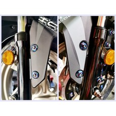 SOMOTO 台灣製 雷霆S 全車不鏽鋼螺絲組 白鐵/鍍鈦/鍍黑化, 1個, 6.前土除【4螺絲+4配件】,白鐵原色