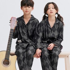 mmsi 피치기모 주니어 겨울 잠옷 초등학생 키즈 극세사 긴팔 파자마 세트