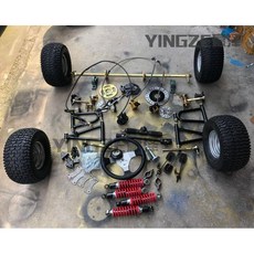 고카트 DIY 키트 액세서리 스티어링 버기카 전기차, 풀 세트+6인치 휠(전방 및 후방 브레이크)