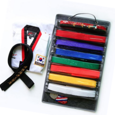 태권도용품 태권도 띠 보관 보관함 케이스 거치대/함 주짓수 유도, 다크그레이